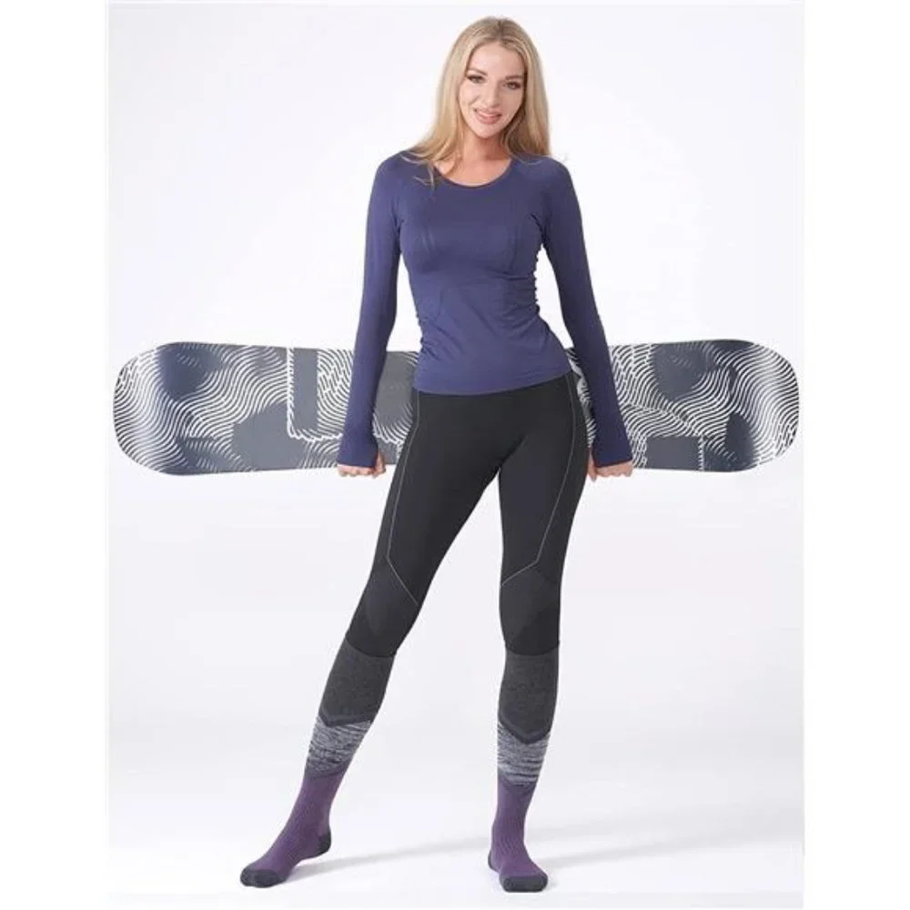 3 Pack Unisex Ski Socks Snowboarding Full Cushioned Winter Wool Socks